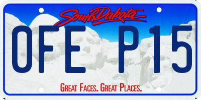 SD license plate 0FEP15