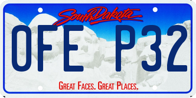 SD license plate 0FEP32