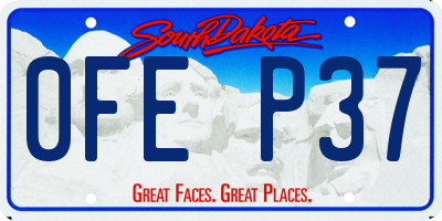 SD license plate 0FEP37