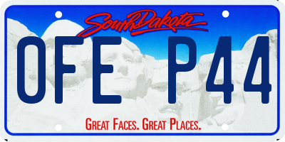 SD license plate 0FEP44