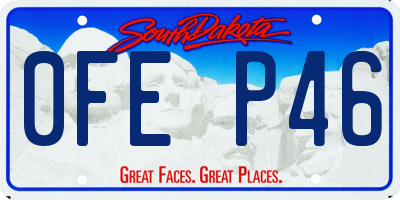 SD license plate 0FEP46