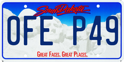 SD license plate 0FEP49