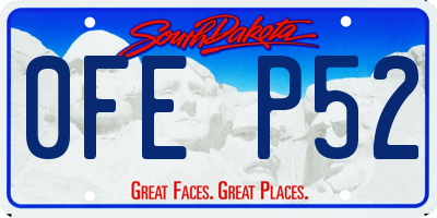 SD license plate 0FEP52