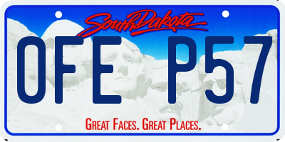 SD license plate 0FEP57