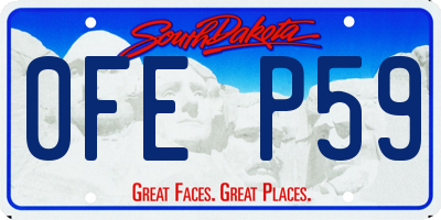SD license plate 0FEP59