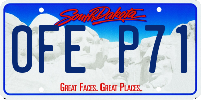 SD license plate 0FEP71