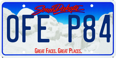 SD license plate 0FEP84