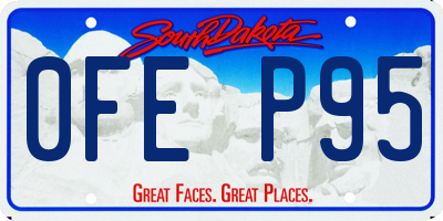 SD license plate 0FEP95