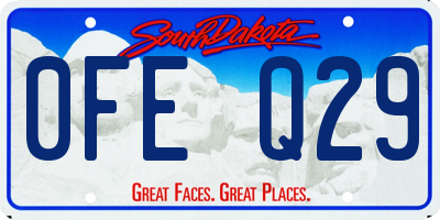 SD license plate 0FEQ29