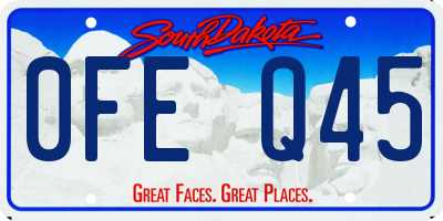 SD license plate 0FEQ45