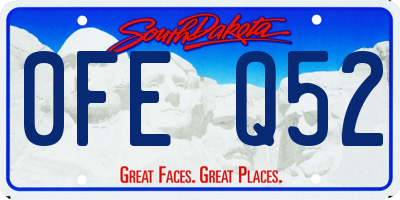 SD license plate 0FEQ52