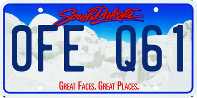 SD license plate 0FEQ61