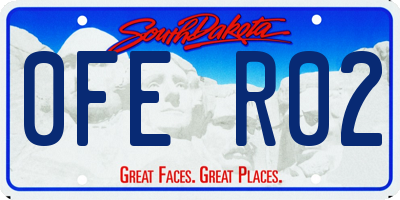 SD license plate 0FER02