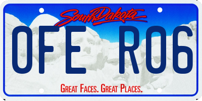 SD license plate 0FER06