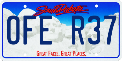 SD license plate 0FER37