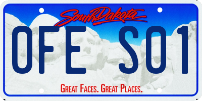 SD license plate 0FES01