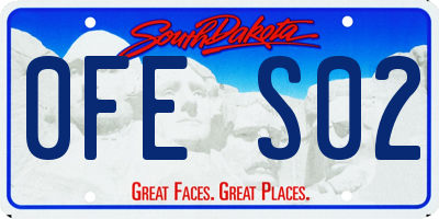 SD license plate 0FES02