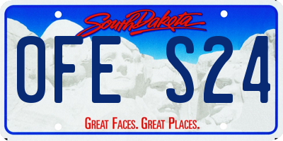 SD license plate 0FES24