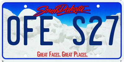 SD license plate 0FES27
