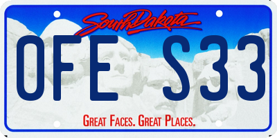 SD license plate 0FES33