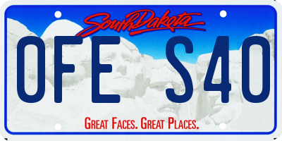 SD license plate 0FES40
