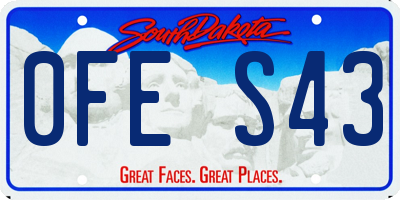 SD license plate 0FES43