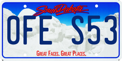 SD license plate 0FES53