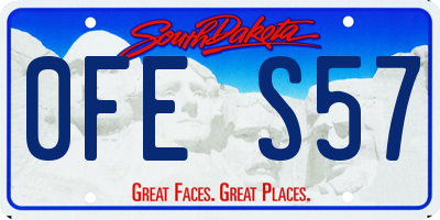 SD license plate 0FES57