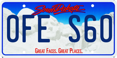 SD license plate 0FES60
