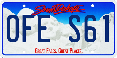 SD license plate 0FES61