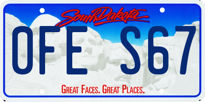 SD license plate 0FES67