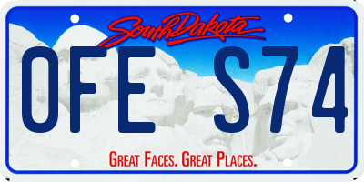 SD license plate 0FES74