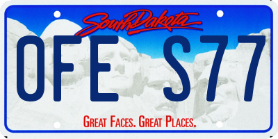 SD license plate 0FES77