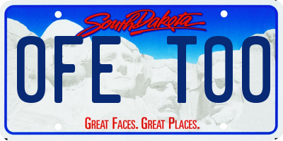 SD license plate 0FET00