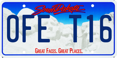 SD license plate 0FET16