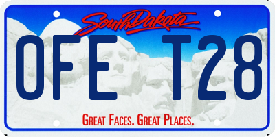 SD license plate 0FET28