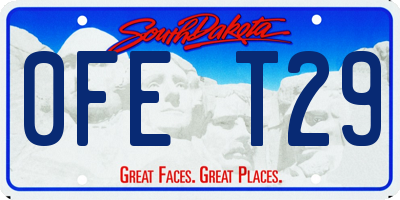 SD license plate 0FET29