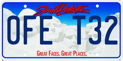 SD license plate 0FET32
