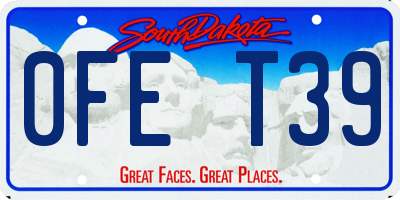 SD license plate 0FET39