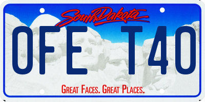 SD license plate 0FET40