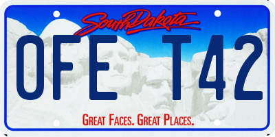 SD license plate 0FET42