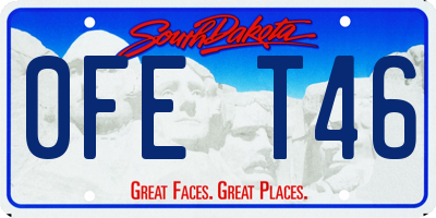 SD license plate 0FET46