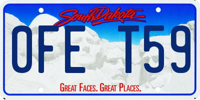 SD license plate 0FET59