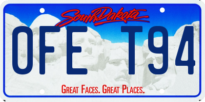 SD license plate 0FET94