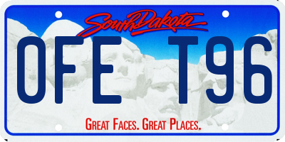 SD license plate 0FET96