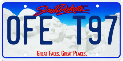 SD license plate 0FET97