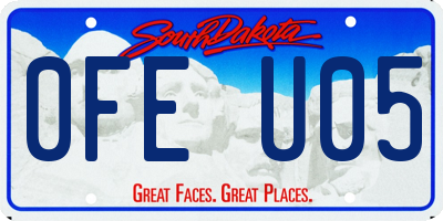 SD license plate 0FEU05