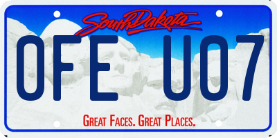 SD license plate 0FEU07