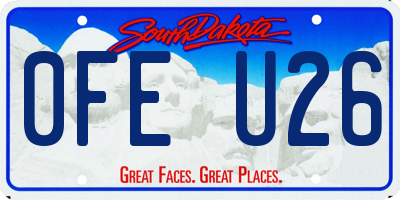 SD license plate 0FEU26