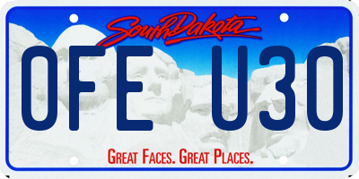 SD license plate 0FEU30